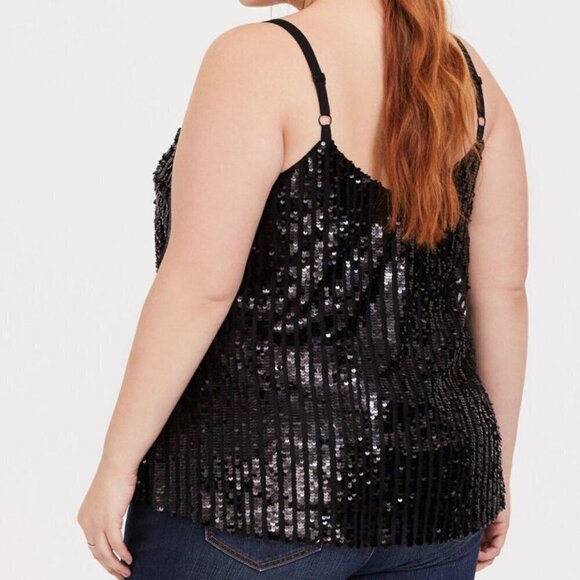 Torrid SEQUIN Sophie Size 2X CAMI Blouse TUNIC Tank Top LINED Sleeveless SWING - Picture 11 of 12